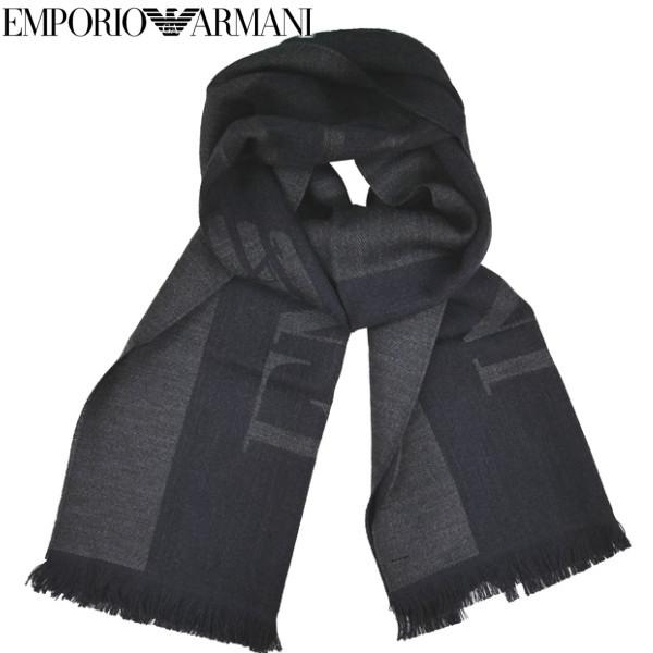 エンポリオ・アルマーニ マフラー スカーフ アントラシート グレー系 EMPORIO ARMANI ...