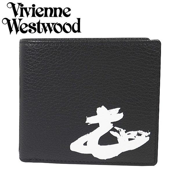 ヴィヴィアン・ウエストウッド Vivienne Westwood 2つ折り財布 BLACK/WHIT...