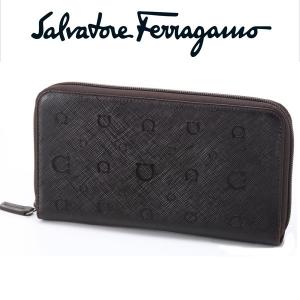 フェラガモ salvatore ferragamo メンズ ラウンドジップ長財布 T.MORO 小銭入れ付き 9312-01-516050 並行輸入品｜zennsannnet