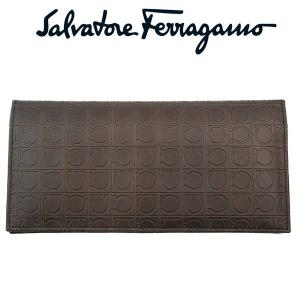 フェラガモ salvatore ferragamo メンズ 長財布 GRIGO NUOVO 小銭入れ付き 9681-02-572490 並行輸入品｜zennsannnet