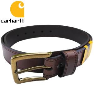 Carhartt カーハート ベルト メンズベルト ブラウン Saddle Leather Belt ゴールドバックル サイズ36 サイズ36 スペイン製｜zennsannnet