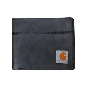 カーハート メンズ財布 二つ折り財布 ブラック Saddle Leather Bifold Wallet Full-grain leather フルグレインレザー｜zennsannnet