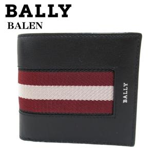 BALLY バリー メンズ財布 2つ折り財布 ボタン小銭入れ有 ブラックxレッド BALEN バレン 6302798｜zennsannnet