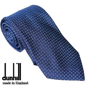 ダンヒル ネクタイ Alfred Dunhill メンズネクタイ ブルー系 イングランド製 シルク100% du22fptw1y5472r｜zennsannnet