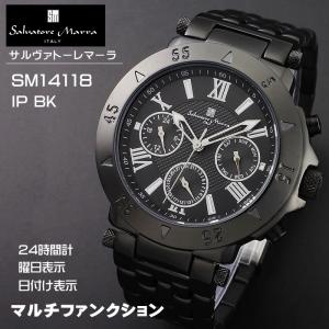 サルバトーレ・マーラ Salvatore Marra マルチファンクション機能 メンズ腕時計 SM14118-IPBK｜zennsannnet