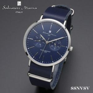 サルバトーレ・マーラ 薄型腕時計 ソフトレザーバンド シンプルインデックス ユニセックスタイプ SM15117-SSNVSV ギフト プレゼント 誕生日｜zennsannnet