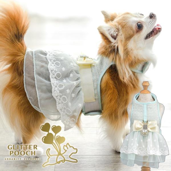 小型犬 ハーネス ベスト型 ウェア 一体型 GLITTER POOCH アクアネッタ レディ 超小型...