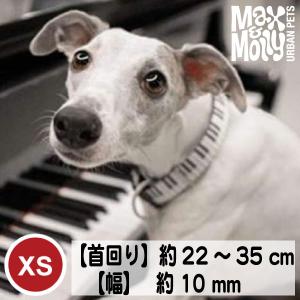デジタル迷子札付き 犬用 首輪 Max&amp;Molly オリジナルギア ピアノ XSサイズ 超小型犬 小型犬