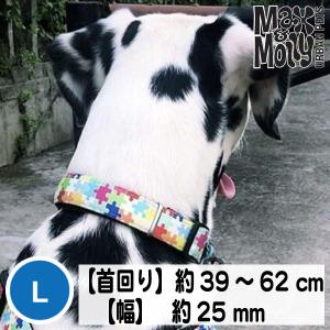 デジタル迷子札付き 犬用 首輪 Max&amp;Molly オリジナルギア パズル Lサイズ 中型犬 大型犬