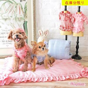 【在庫限り】 犬服 夏服 Wooflink GINGHAM BLOUSE ウーフリンク ドッグ ウェア ギンガム ブラウス 小型犬 中型犬｜zenpets