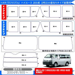 カット済み カーフィルム トヨタ ハイエース ...の詳細画像1