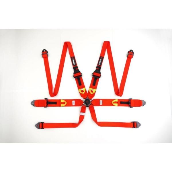 クスコ レーシングハーネス 6P HANS レッド 00BCRHN6HRD