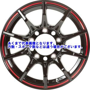 (4本セット)5ZIGEN ホイール BLACK-MAN GI 16インチ 5.5 インセット-0 5穴 PCD139.7 G.BLACK/RED LINE BMG6550053BD｜zenrin-ds