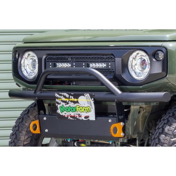 モーターファーム JB64用 スチール曲げバンパー しし狩りタイプ フロント用  FBS64FG S...