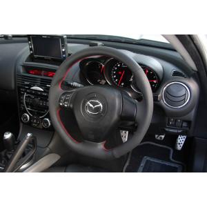 RX-8 スポ−ツステアリングホイ−ル （本革／グリップ部ディンプル加工