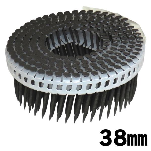 MAX FRP38T3 チャB 38mm プラシート連結釘 1巻（200本連結）【リング鉄 焼杉板 ...