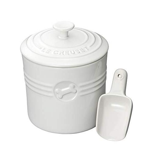 ル・クルーゼ(Le Creuset) フードコンテナ ペットフード・コンテナー(スクープ付き) ホワ...