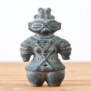 ＣＨＡＲＭ ハニワの土偶 (炭化)(高さ11.7cm)｜zenzai