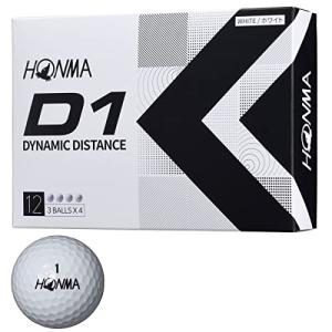 ホンマ ゴルフ ボール D1 D-1 BT2201 2ピース ソフト アイオノマー 飛び系 飛距離 ディスタンス ゴルフボール 1ダース 12球｜zenzai