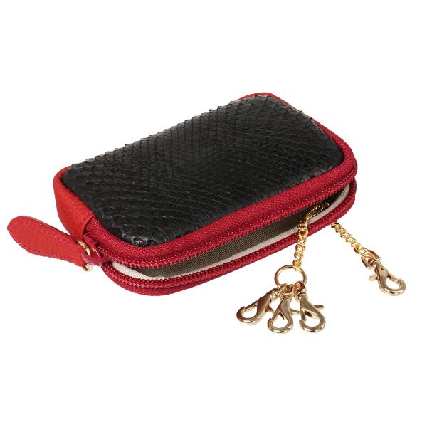 ソフトパイソン ３連プラス１ マルチキーケース （黒/赤）