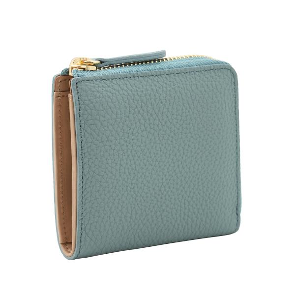 ドイツシュリンク マチ付き L字ファスナー ミニウォレット （スカイ）
