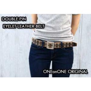 二つ穴ベルト メンズ 通販ダブルピンアイレットベルト日本製