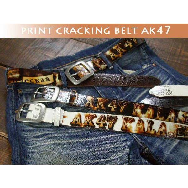 ベルト メンズ カジュアルクラッキングレザーベルトAK47 ウェスタンベルト