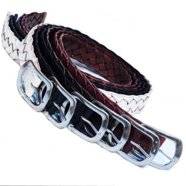 ベルト 通販 カジュアル 優しいつやのソフトなリアルレザーメッシュベルト