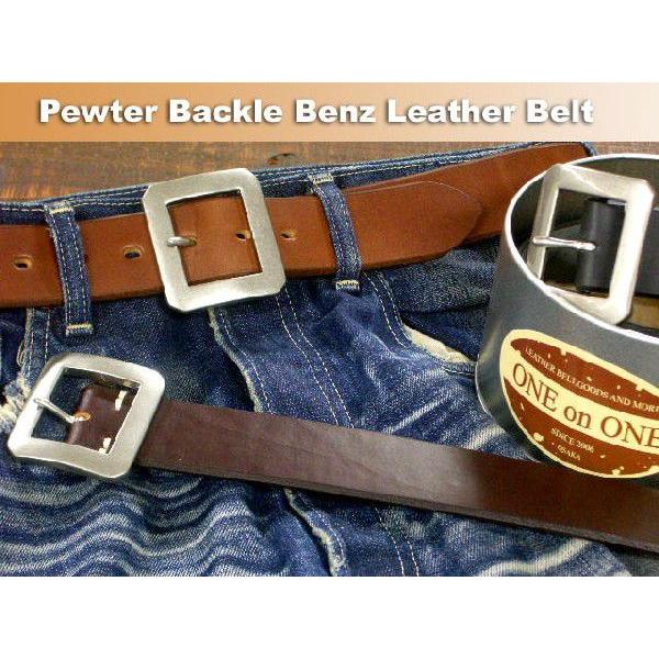 ベルト メンズ カジュアルベンズレザースクエアバックルベルト日本製