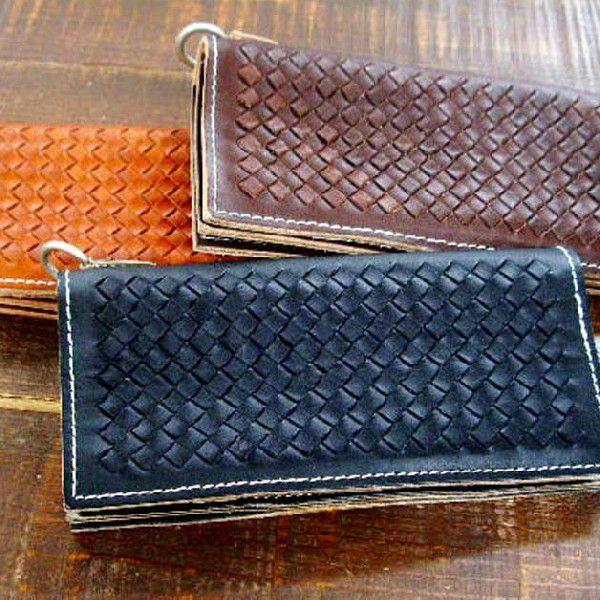 メンズ財布 レザーウォレット 通販ワンオンワンオリジナルレザー革 メッシュ長財布