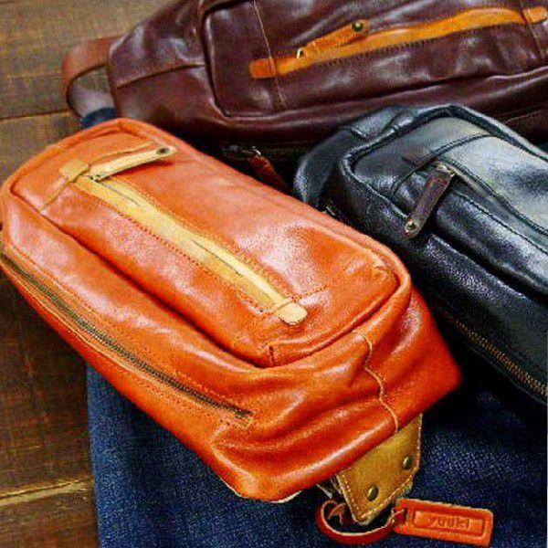 ショルダーバッグ ヒップバッグ遊喜・SKIP2WAYレザーバッグ