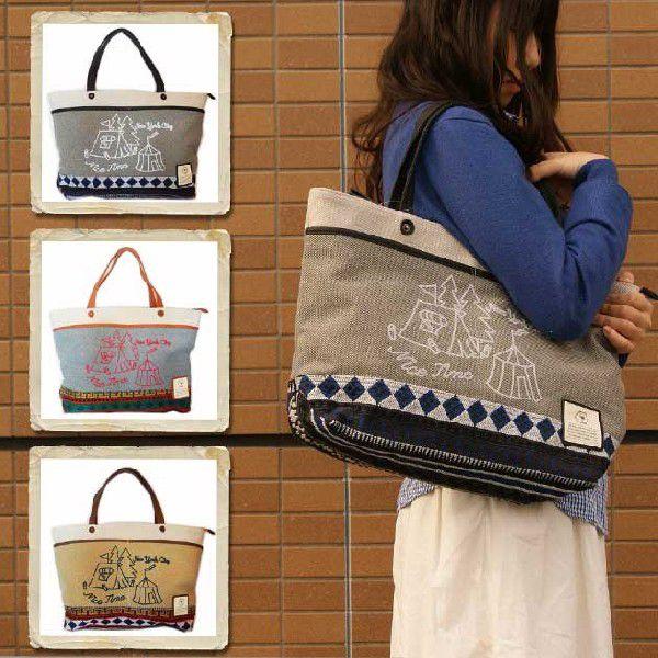 カジュアル セレクションカジュアルセレクション メキシカンラグ調ハンドプリント風トートバッグ10P0...