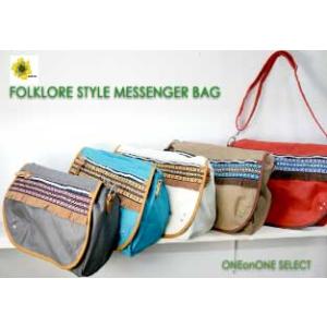 ワンオンワンセレクトアネロ フォークロアスタイルメッセンジャーバッグショルダーバッグ