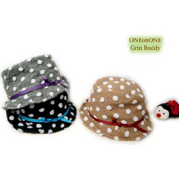 ワンオンワンセレクト Grin Buddy キッズワイヤー入り立体ドットハット AW