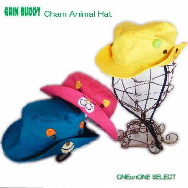 ワンオンワンセレクト Grin Buddy cham animal hatコットンお顔ハットSS