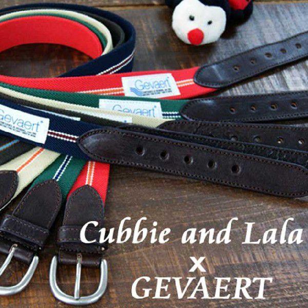 ベルト 布ベルト カビーアンドララx ゲバルト ゲバルト 別注キッズストレッチレザーベルトゲバルト ...