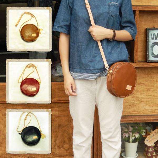 ショルダーバッグ/Lien ベンガルカーフサークル 牛革 日本製