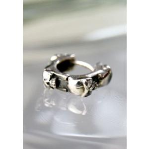 シルバー 925 スターリングシルバー ワンオンワンセレクト シルバースカル石つきリングピアス