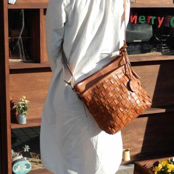 バッグ 革 本革 zucchero filato ズッケロ フィラートカウレザーメッシュショルダーバ...