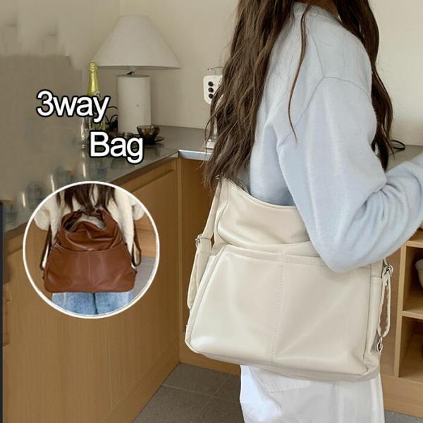 トートバッグ リュック 3wayバッグ レディース 大容量 2way 肩掛け斜めがけバッグ ショルダ...