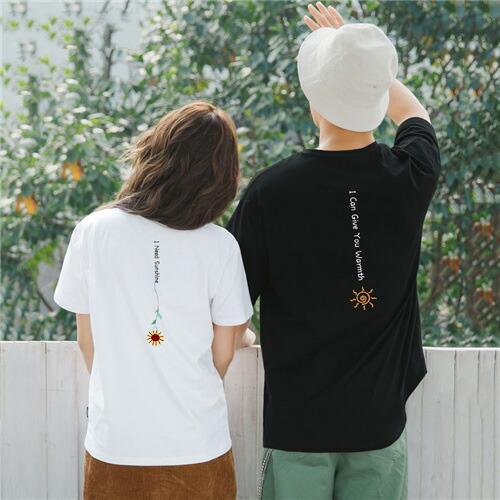 ペアルックペアカップルtシャツ可愛いペアルックカップルトップス大きいサイズtシャツ服おしゃれ