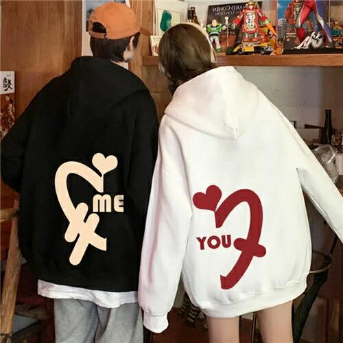 ペアルックカップルペアルックパーカーブランドペアルックカップルお揃い服レディースおしゃれ春トレーナー...