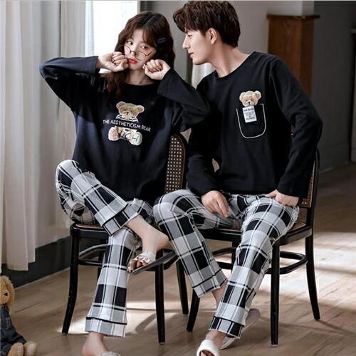 ペアパジャマギフト上下カップルペアルームウェア結婚祝いプレゼントカップルペアパジャマ冬セット部屋着