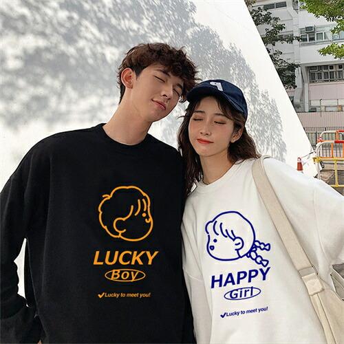 ペアルックトレーナー大きいサイズパーカーレディースおしゃれ春秋ペアルックカップルお揃い服プレゼントリ...