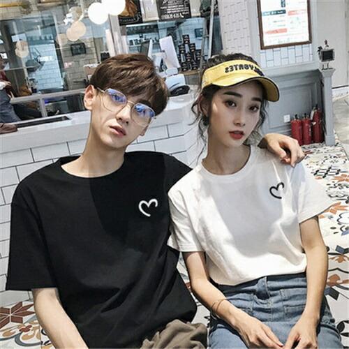 カップルtシャツ半袖ペアtシャツブランドペアルックカップル春服夏メンズレディースおしゃれ
