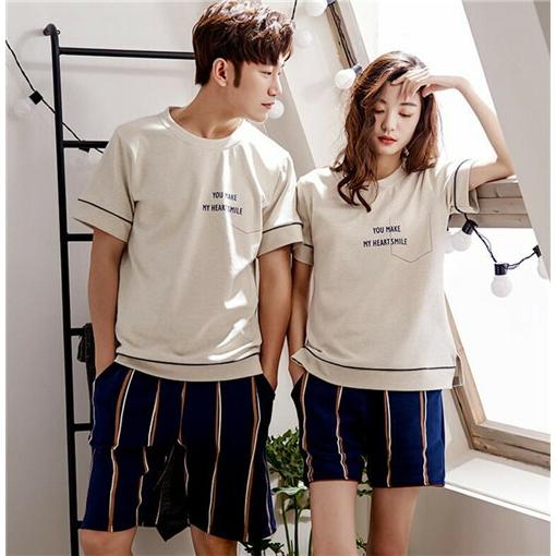 【男女2着セットの価格】ペアパジャマペアルックパジャマ半袖夏レディース上下セット結婚記念日ペアルーム...