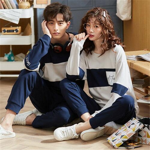 ペア秋お揃いパジャマカップルペアルームウェア夏パジャマ上下セット長袖結婚祝いプレゼント