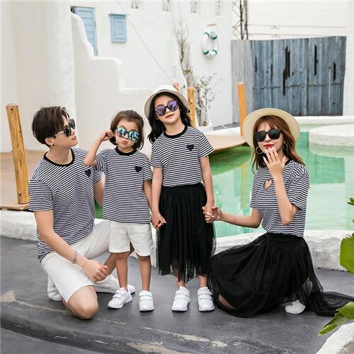 親子tシャツ家族ペアルックｔシャツ夏服親子コーデ赤ちゃん親子ペアｔシャツ半袖コーデ夏お揃いtシャツ