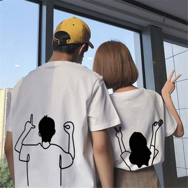 カップルtシャツ半袖ペアtシャツブランドペアルックカップル春服夏メンズレディースおしゃれ