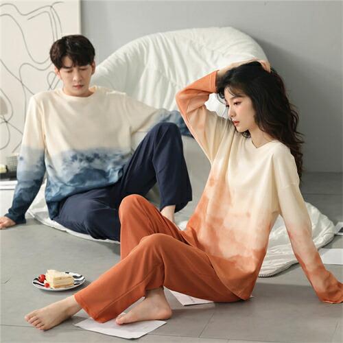 ペアパジャマペア長袖冬ペアパジャマカップルペアルームウェア結婚祝いプレゼント春秋パジャマカップルペア